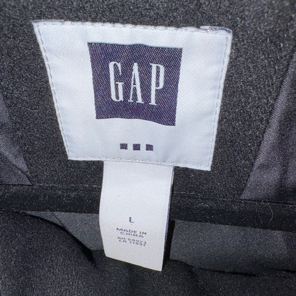 GAP Women's Black Double-Breasted Wool Coat - Picture 4 of 9
